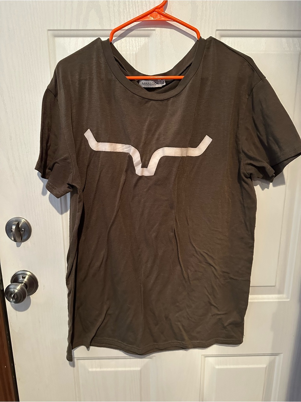 Womens black Graphic Crew Neck T-Shirt